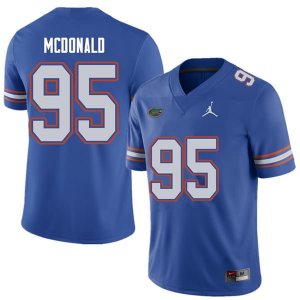 Men's Florida Gators #95 Ray McDonald NCAA Jordan Brand Royal Authentic Stitched College Football Jersey LIX2862FG